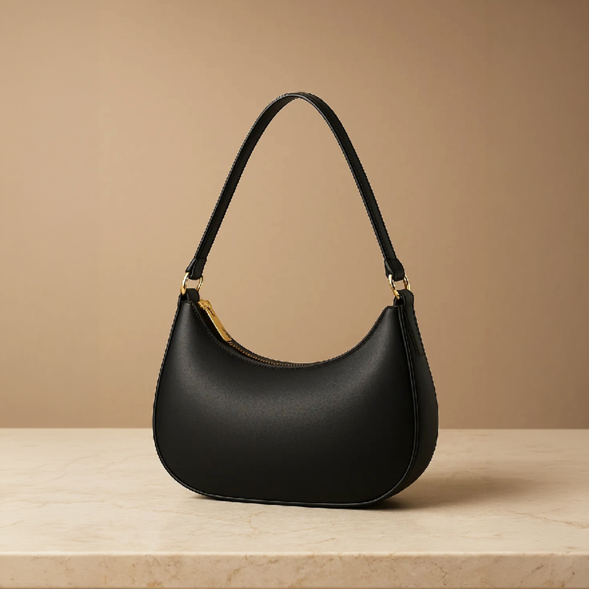 Premium Leather Hobo Handbag For Girls Soft Faux Leather Crescent Ladies Handbag Shoulder Underarm Bag
