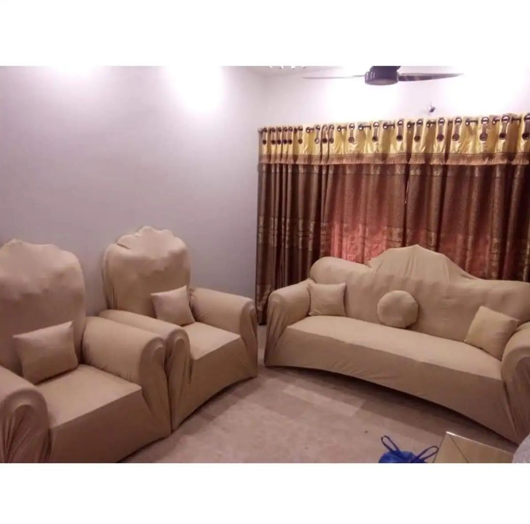 Fitted Sofa Cover 3+1+1= 5 Seater 3+2+1=6 Seater 3+2+1+1=7 Seater Sofa Cover And Cushion Cover  Velevt All Colours 1 Seater 2 Seater 3 Seater Sofa Cover Jumbo Size King Size Extra Large Stander Size Customize Cover