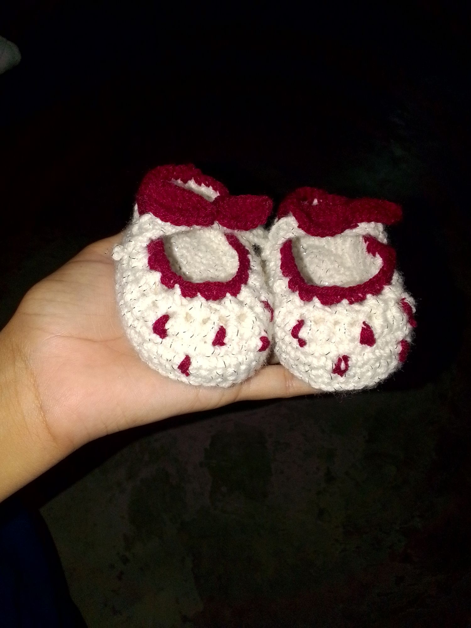 Handmade Crochet Baby Booties with Bow | Soft Newborn Baby Shoes | Baby Girl Gift
