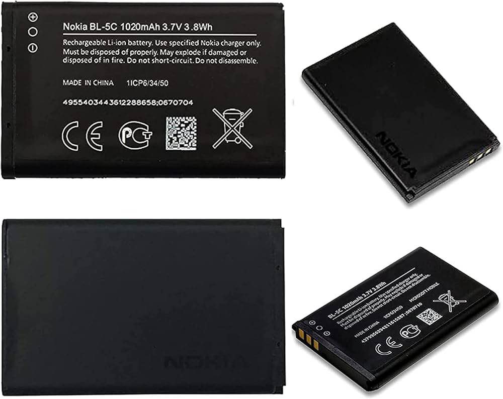 Nokia battery BL 5C for Nokia small models (1050MAH)