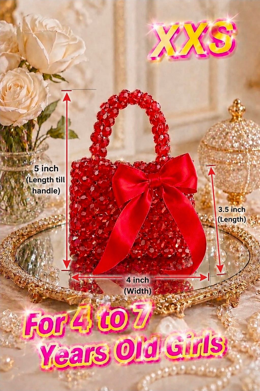 Elegant Mini Handmade Pearl Bag With Ribbon Bow – Versatile Design for Crossbody and Shoulder Carry - Wedding Clutch