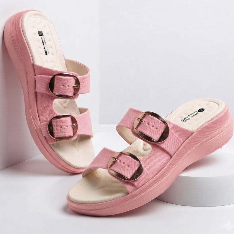 Pillow Adjustable EVA Buckle Slippers Dual Steps Soft Medicated Wedge Sandals for Women