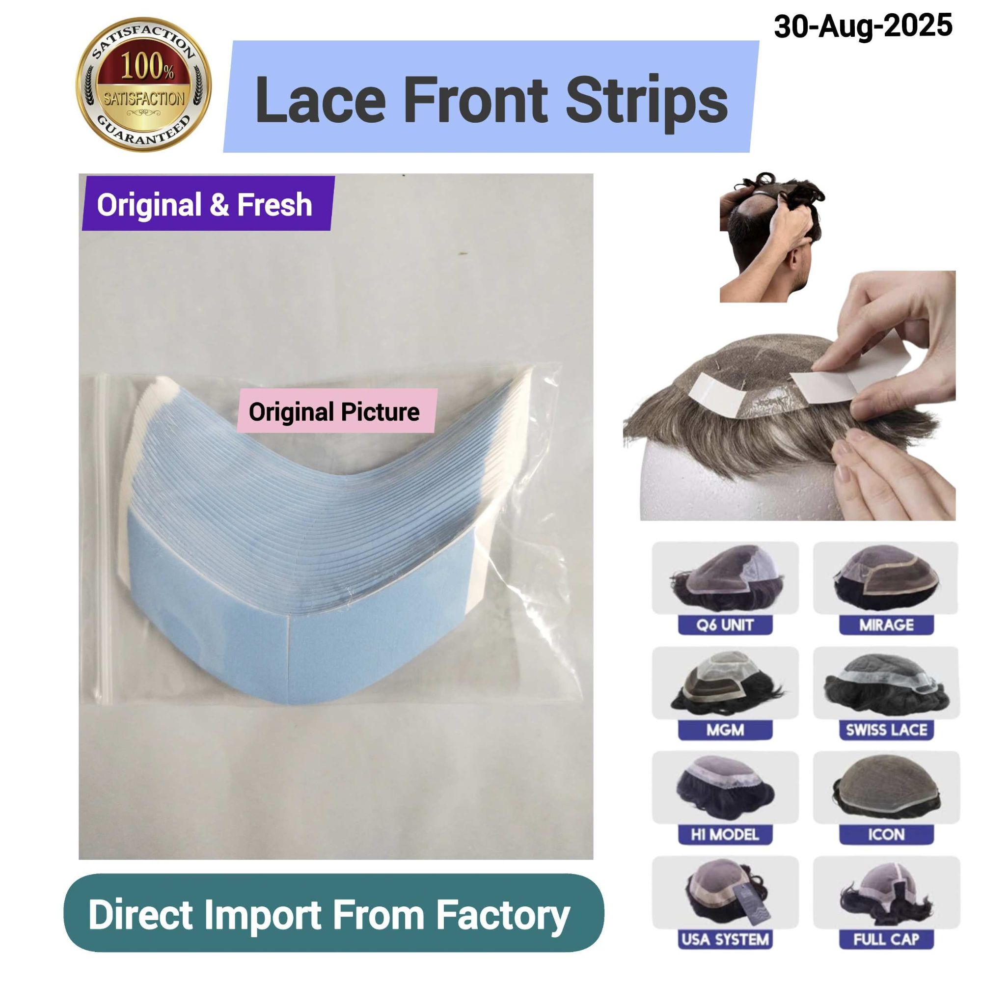 Lace Front Pre-Cut Strips Contours=  108 Strips