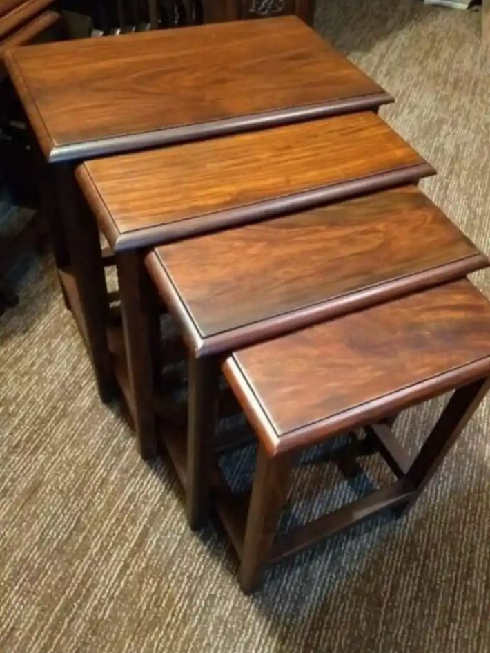 Wooden Table chinioti Solid sheesham wood Nesting tables (set of 4)