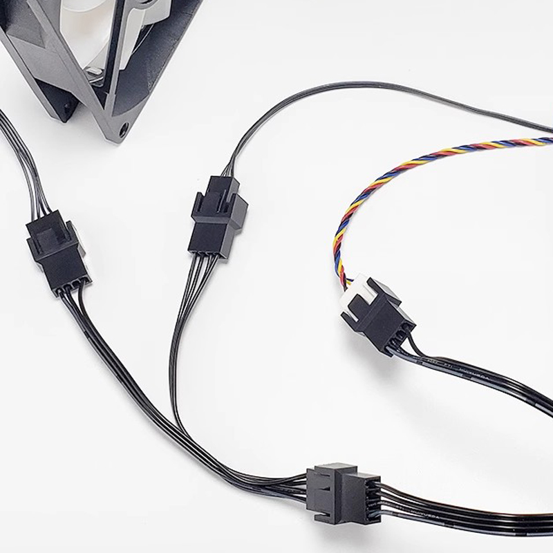 1 To 2 Splitter PWM 4pin 3pin Computer Motherboard CPU Fan Connector Extention Cables for Computer Cooling Fan