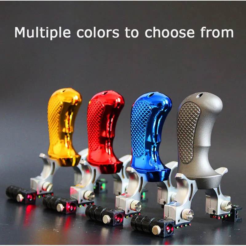 Metal Target Practice Launcher with Laser Pointer High Power Elastic Rubber Band Outdoor Sporting Activity Precision Aim Training Tool