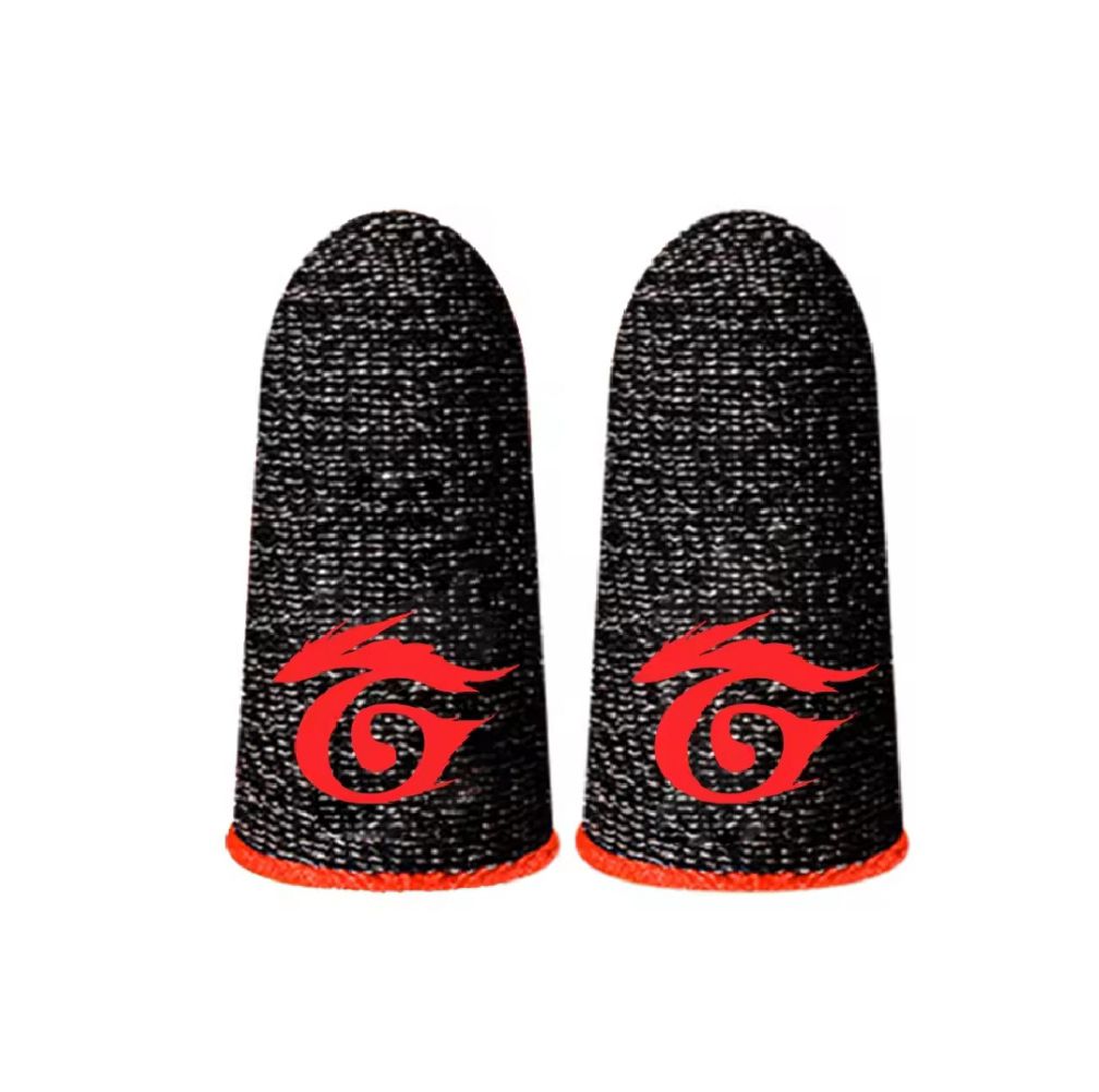 Professional Freefire Gaming Finger Sleeves For Mobile Games 1 Pair Anti-sweat Breathable Lycra Carbon Fiber and Fabric Suitable For Tablet Screen Touch