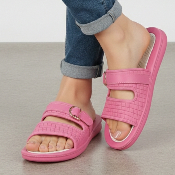 Dual Adjustable Buckle Flip Flops Women Best Stylish Dual Step Crocodile Design Flip Flops