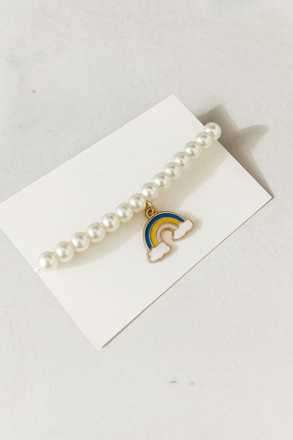 Pearl Rainbow Charm Bracelet/Bracelet.