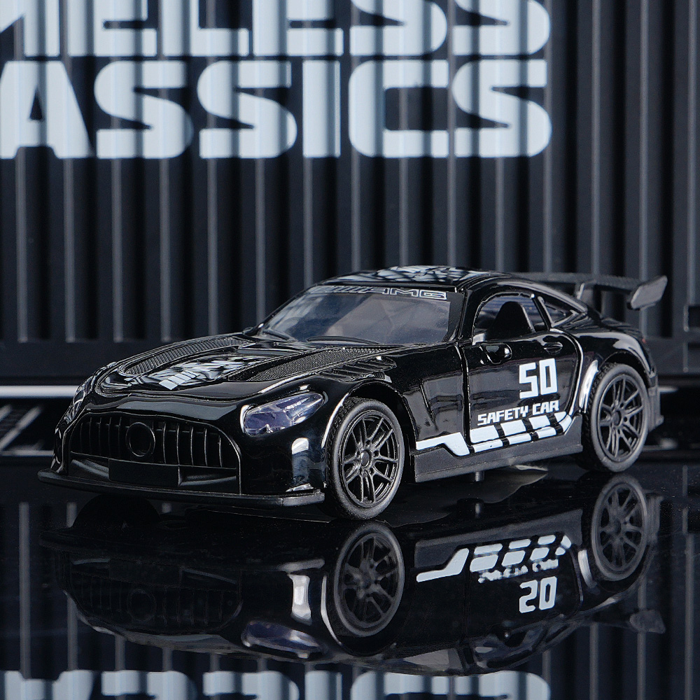 AMG Diecast  Car Model, Alloy Sports Car Decor, 10.6cm Black Collectible Vehicle, Premium Desktop Ornament for Car Enthusiasts