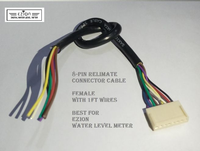 8-Pin Relimate Connector Cable for Ezion Water Level Meter | High-Quality Sensor Wire for Water Level Controller | Durable & Secure Connection
