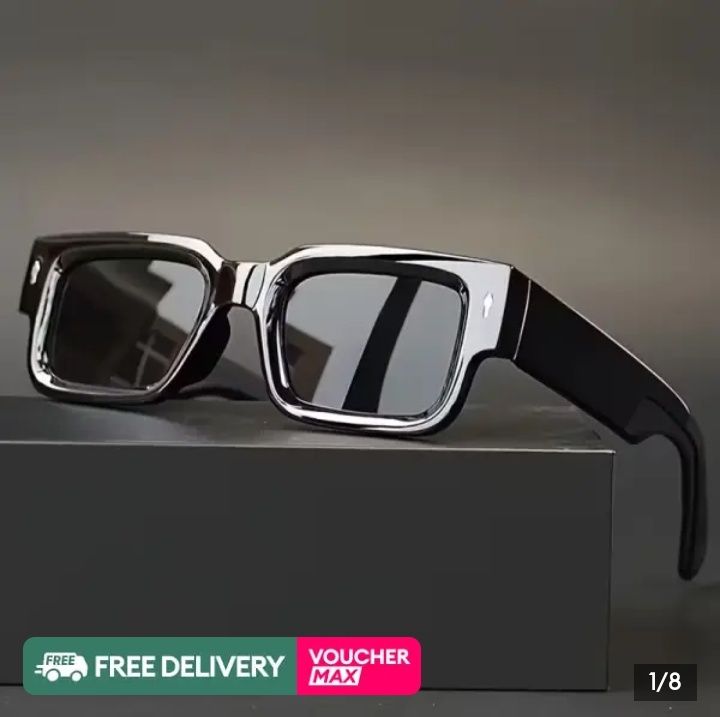 Men's Square Casual Fashion Glasses, Vintage Thick Frame Party Style