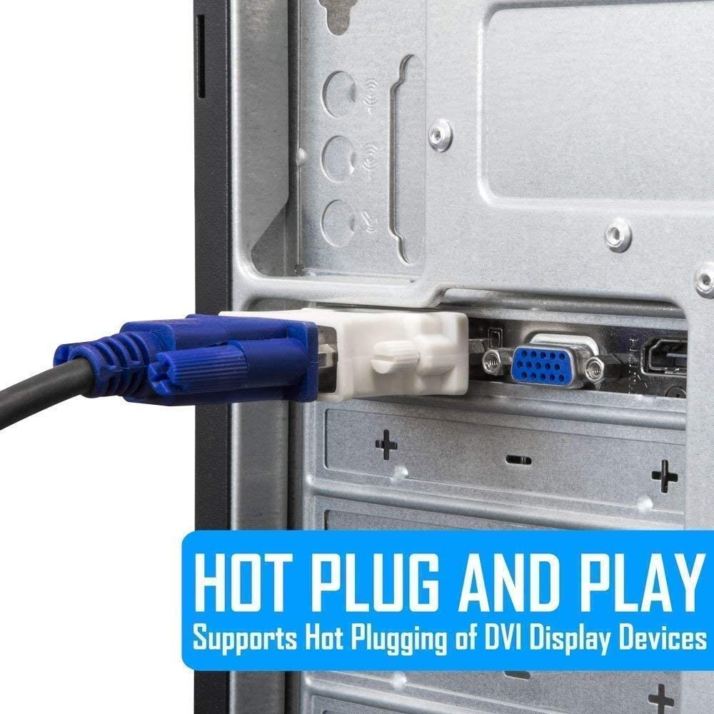 DVI to VGA Dual Link Connector Adapter Electronics Accessory For Monitor and Display Connection
