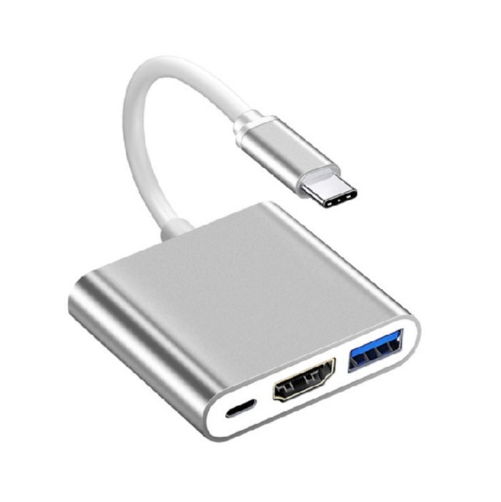 TYPE C 3.1 OTG TO HDMI USB 3 IN1 Adapter USB 3.0 Charging Port Converter Adapter PAK FF