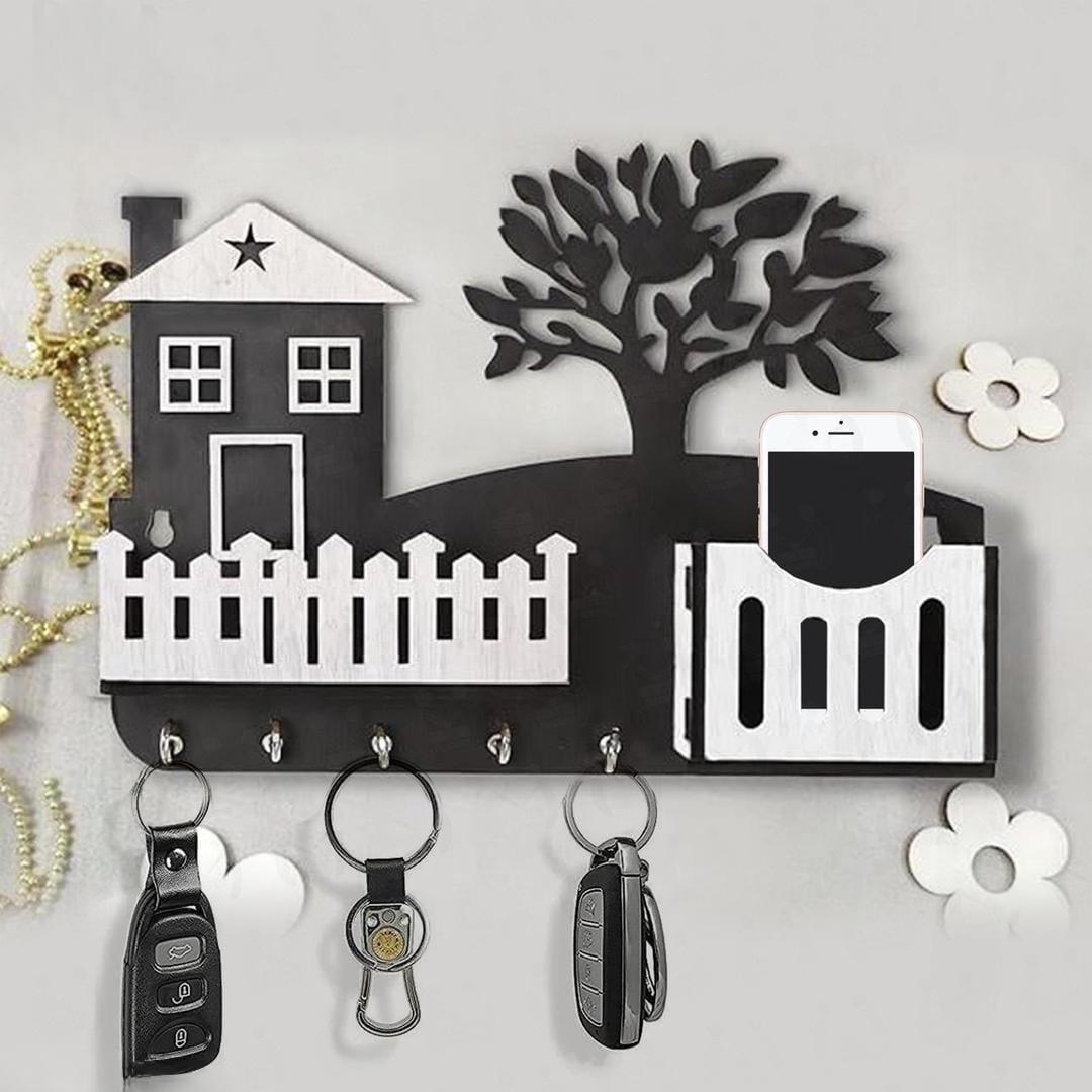 Wooden Home Tree Mobile And Keys Holder Key Holder Wall Key Holder For Wall Key Holder Wall Hanger Key