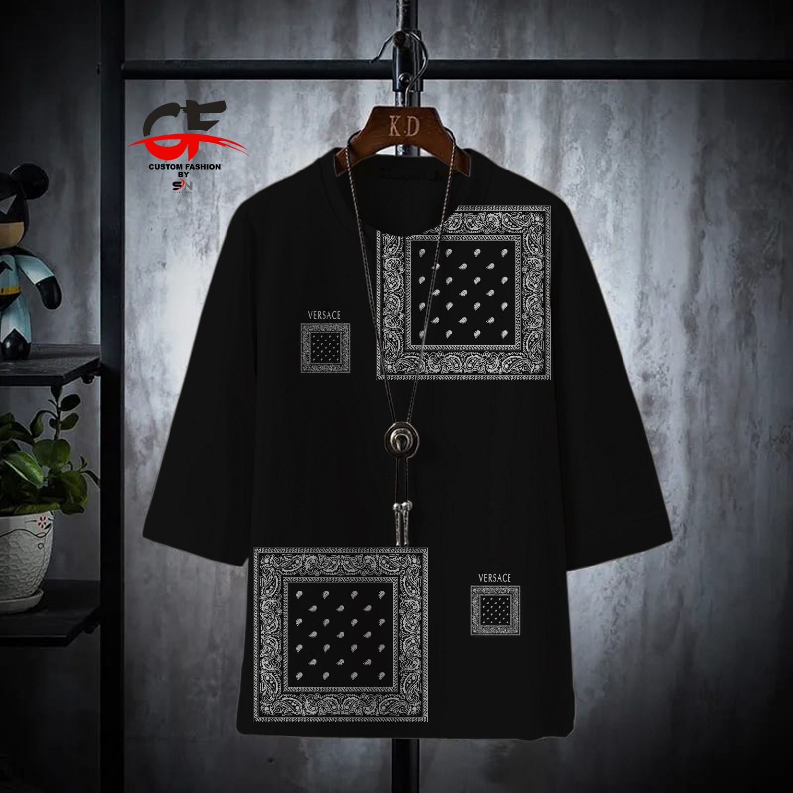 New stylish osm square printed summer drop shoulder tshirt for men