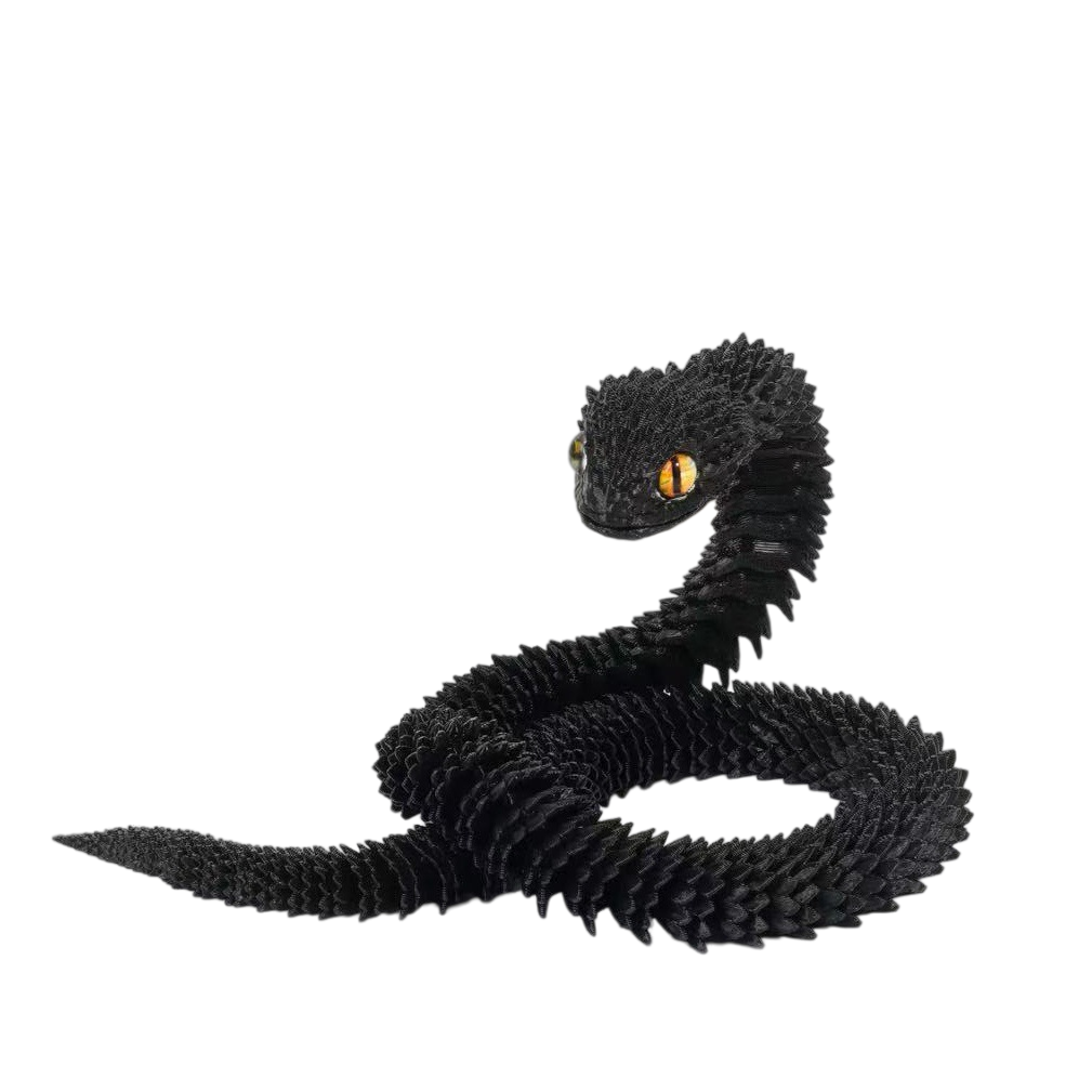 30CM New 3D Printed Snake Realistic Snake Statue Movable Joint Fidget Toys Simulation Desk Ornament Animal Model 