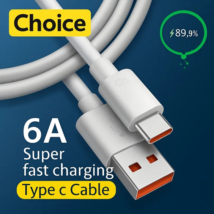 Universal 120W Liquid Silicon Fast Charging Data Cable Micro USB Type C 6mm Thickness for Samsung Redmi Oppo Realme OnePlus
