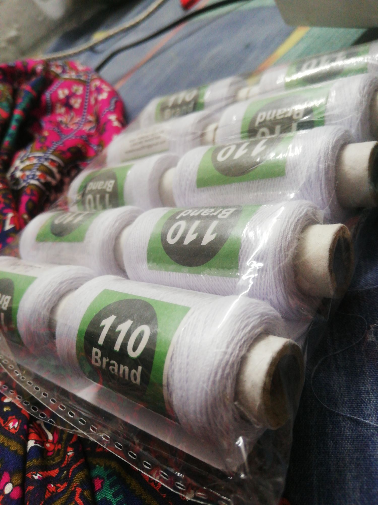 5+ White Sewing Thread white sewing thread reel pack of 5 big size | Daraz.pk