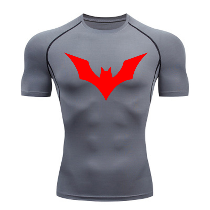 Sun Protection Sports Second Skin Running T-shirt Men's Compression Shirt Gym Workout Clothing Mens Sport Tight Sweatshirt Bat