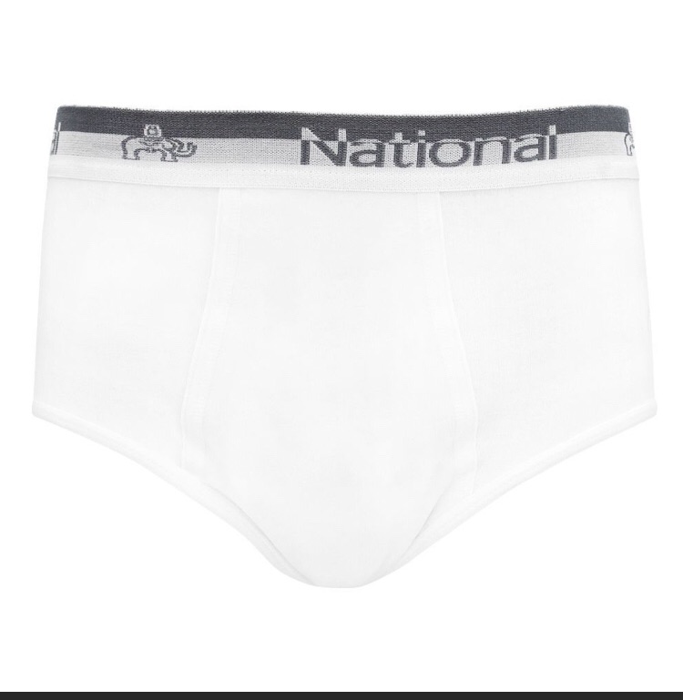 National Popular Gents Underwear Cut Shape model 575 for Summer / Genuine Product / White Colour with breathability for Summer/ Cotton Made