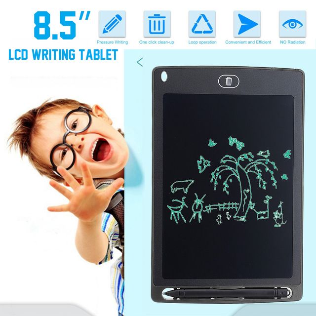LCD Writing Tablet 8.5 Inch – Multicolor Digital Drawing Pad & Electronic Erasable Writing Board – Educational Learning Toy for Kids – Portable Digital Notepad for Writing, Doodling, Sketching & Drawing – Eco-Friendly Paperless Board
