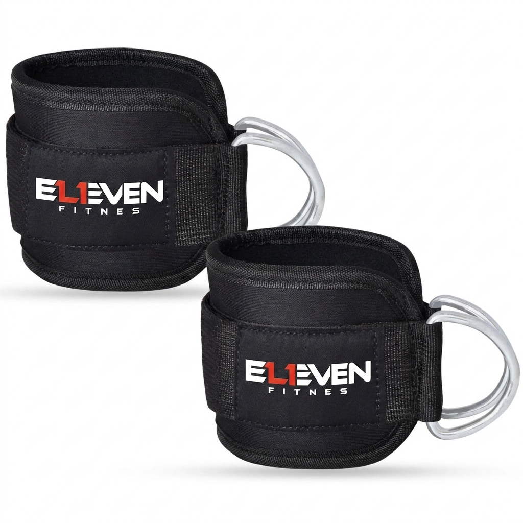 gym ankle strap for cable attachment, weight lifting ankle strap for cable machine, single piece and 2 pcs ankle straps for gym 1 pair by eleven fitness,