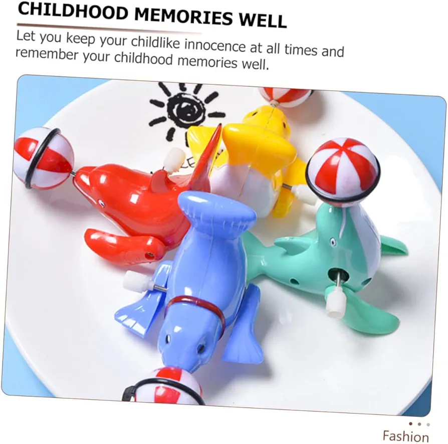 HOTTEST SALE 5Pcs Wind-up Toy Wind-up Plaything Animal Toys Wind-up Funny Toys Animal Model Plaything Clockwork Playthings Animal Model Toy Sea Lions Model Toys Children Clockwork Toyonly 99