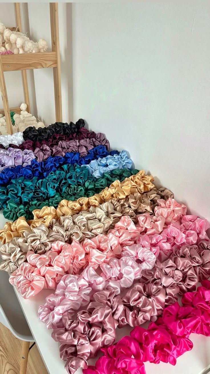 "Scrunchies for Hair – Silk, Organza & Georgette Fabric | Pack of 6 & Pack of 10 Hair Ties | Unbreakable Elastic Ponytail Holder | Soft Scrunchie for Women & Girls"