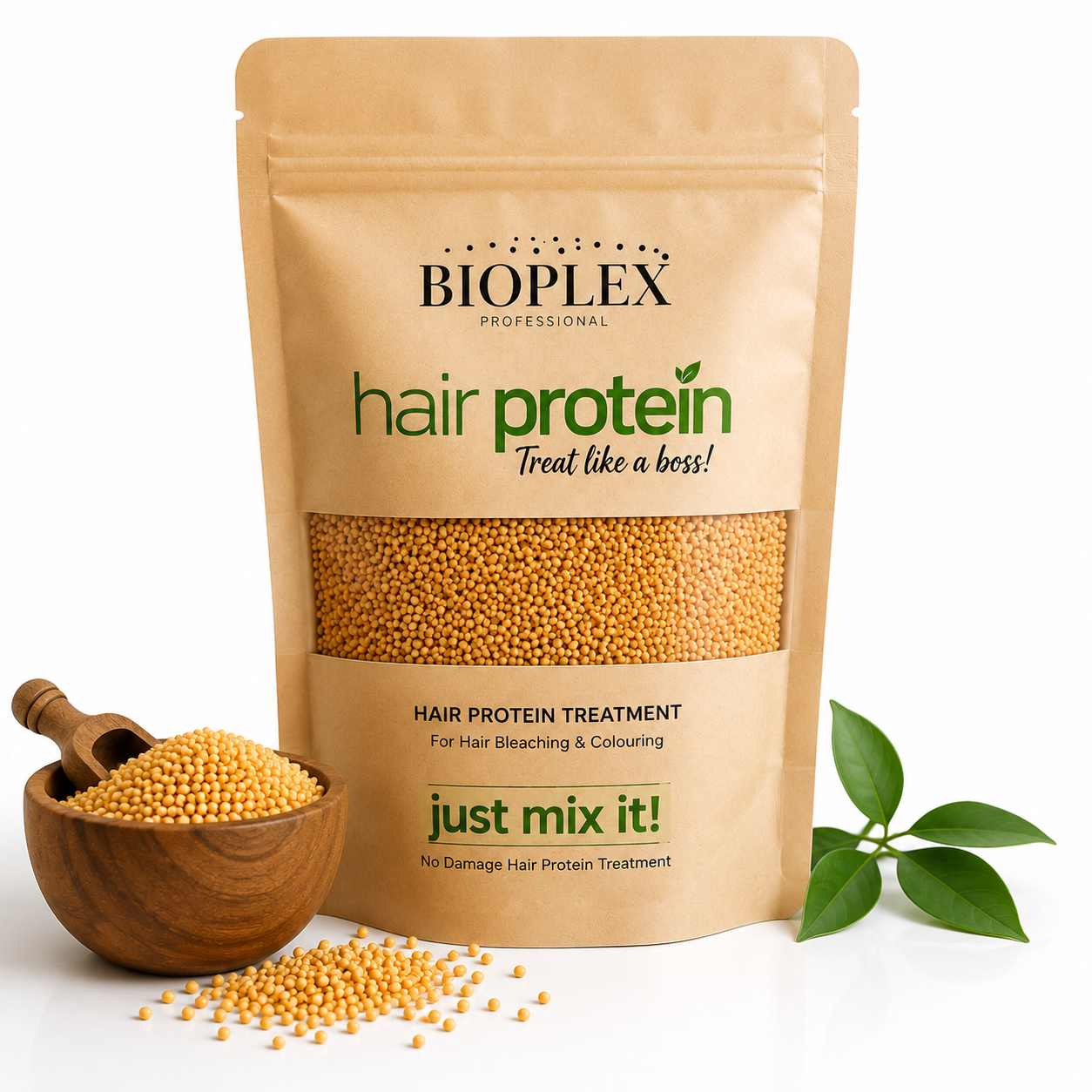 Bioplex Hair Protein Treatment -No Damage Hair Fir Bleaching And Colouring  Golden Protein Balls - Create Beautiful Blonde -50g