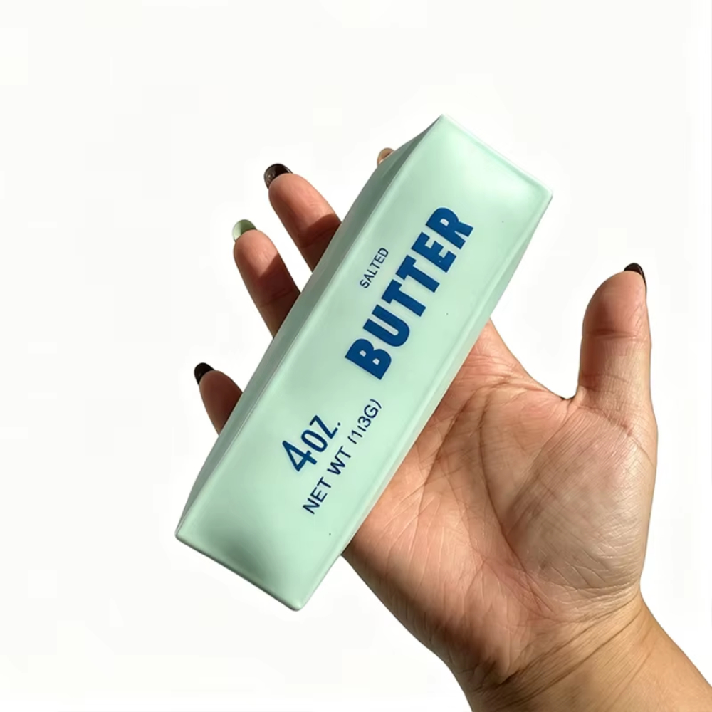 Butter Stick Squishy Stress Ball ADHD Fidget Toy Crunchy Squeeze Toy Round Blocks Filled ASMR Anti Stress Release Hand  Toy