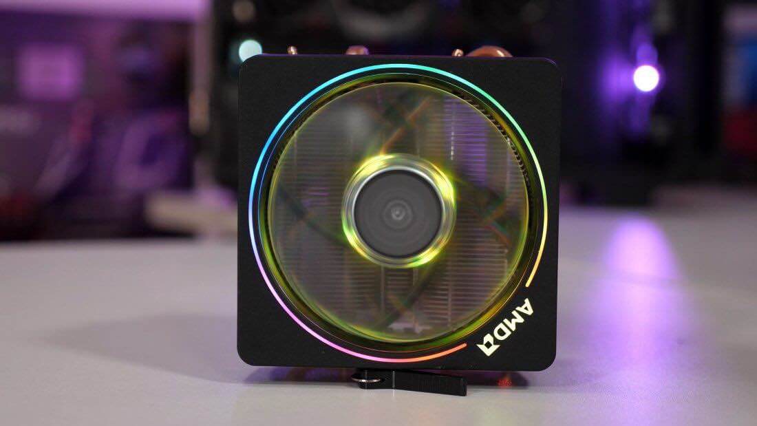 AMD Wraith Prism 92mm (3.5 inch) LED RGB Cooler Fan from Ryzen 7 2700X Processor AM4/AM2/AM3/AM3+ 4-Pin Connector Copper Base/Alum Heat Sink, compatible with Desktop/only fan- not new