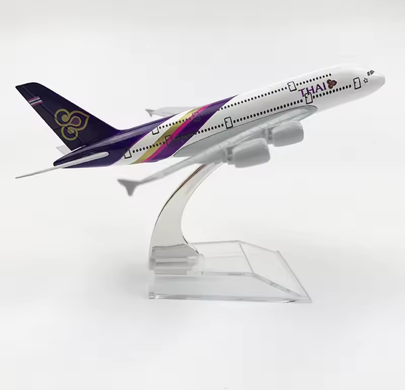 THAI Airways A380 Aircraft Model 16cm Metal Diecast 1:400 Scale Airplane Toy – Home Office Decoration & Collectible