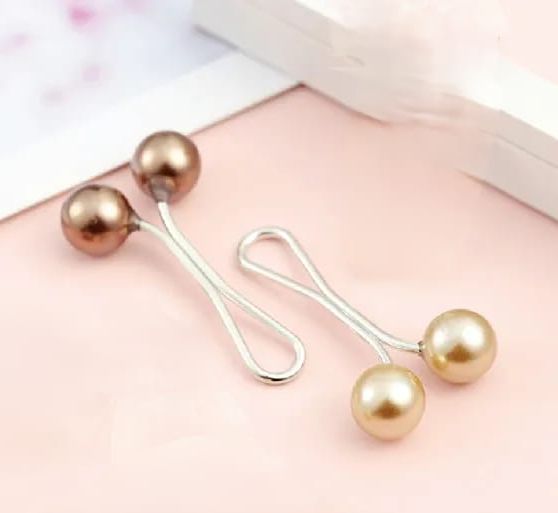 Hijab Pins Multi-Use Hijab Pin Headscarf Shawl Brooch Pin Scarf Pearl Clips Anti Slip Brooch Headscarf Shawl Scarf Lady Muslim Fixed Pins Scarf Hijab Clips Pearl Stylish Brooch for Women Jewelry
