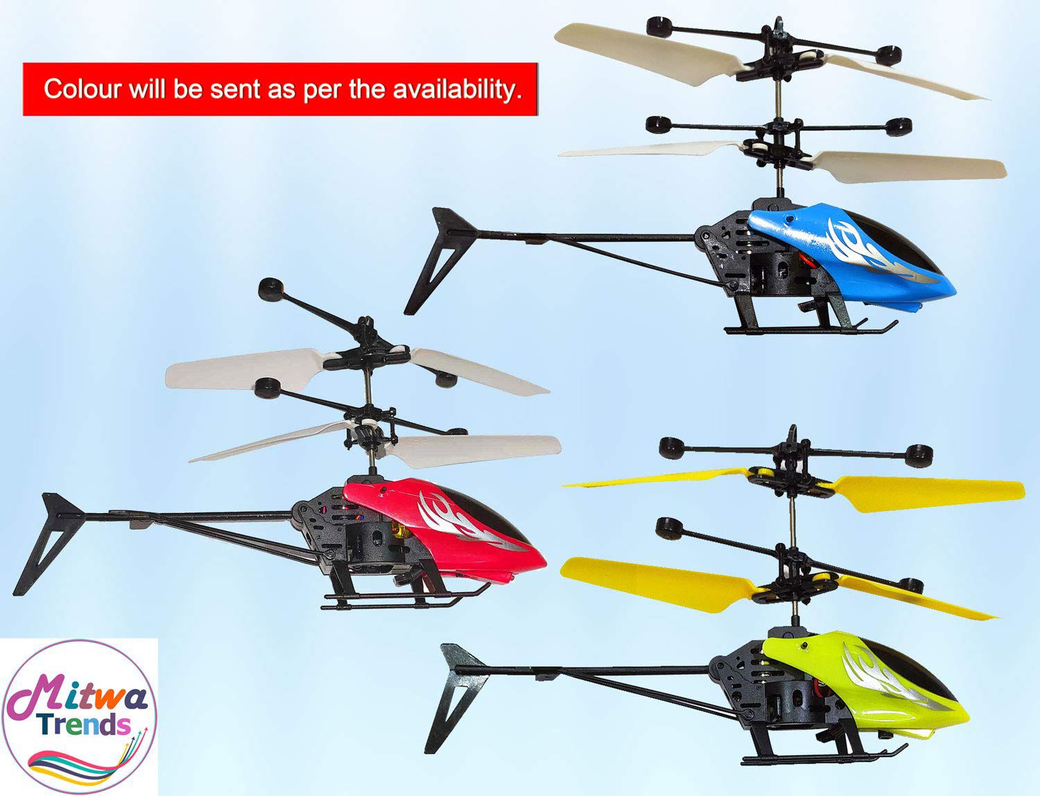 Hand Induction Control Flying Helicopter Toy with Infrared Sensor, USB Charger and Flashing Light for Kids (without Remote) -