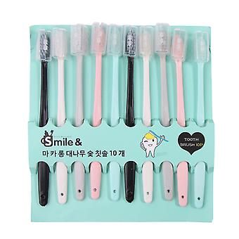 10Pcs/Set Japanese Portable Travel Tooth Brush Soft Fiber Toothbrush Oral Hygiene Care