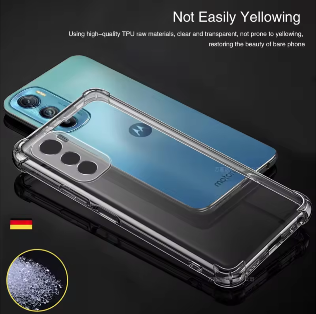 Motorola Edge 30 Pro / Edge Plus 2022 mobile phone case transparent TPU four-corner silicone protective case soft case