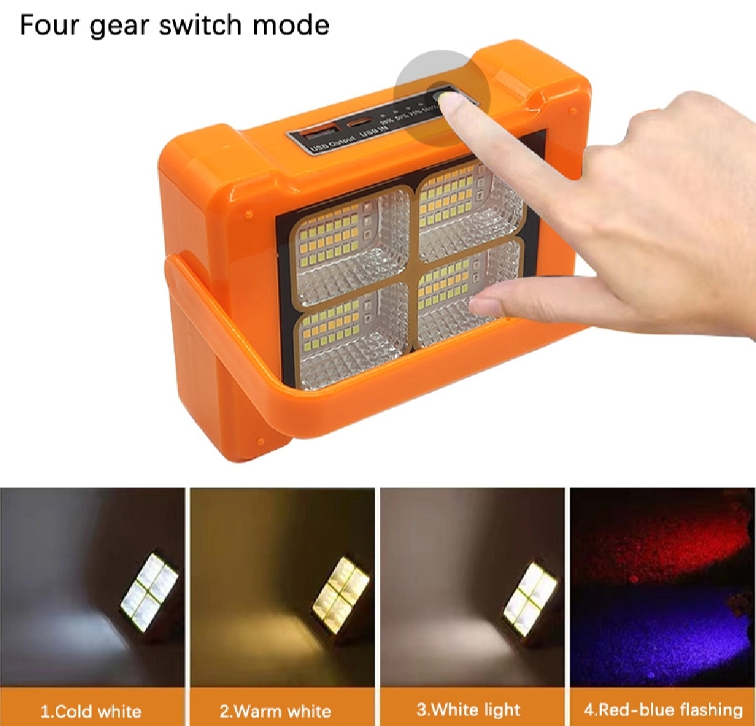Rechargeable Work Light,Masmejor Portable Led Work Solar Light 100W 12000mAh 336Led IP53 with Job Site Battery LED Flood Light for Power Failure Emergency Worklight Car Repair Camping Fishing