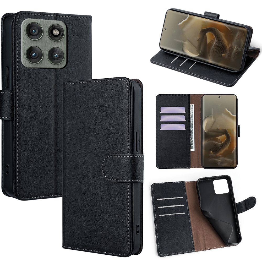 Book Style Magnet Buckle Leather Case for  Edge 70 Edge 60 50 40 30 Pro Edge 50 Neo 60 Fusion Flip Cover With Card Slots