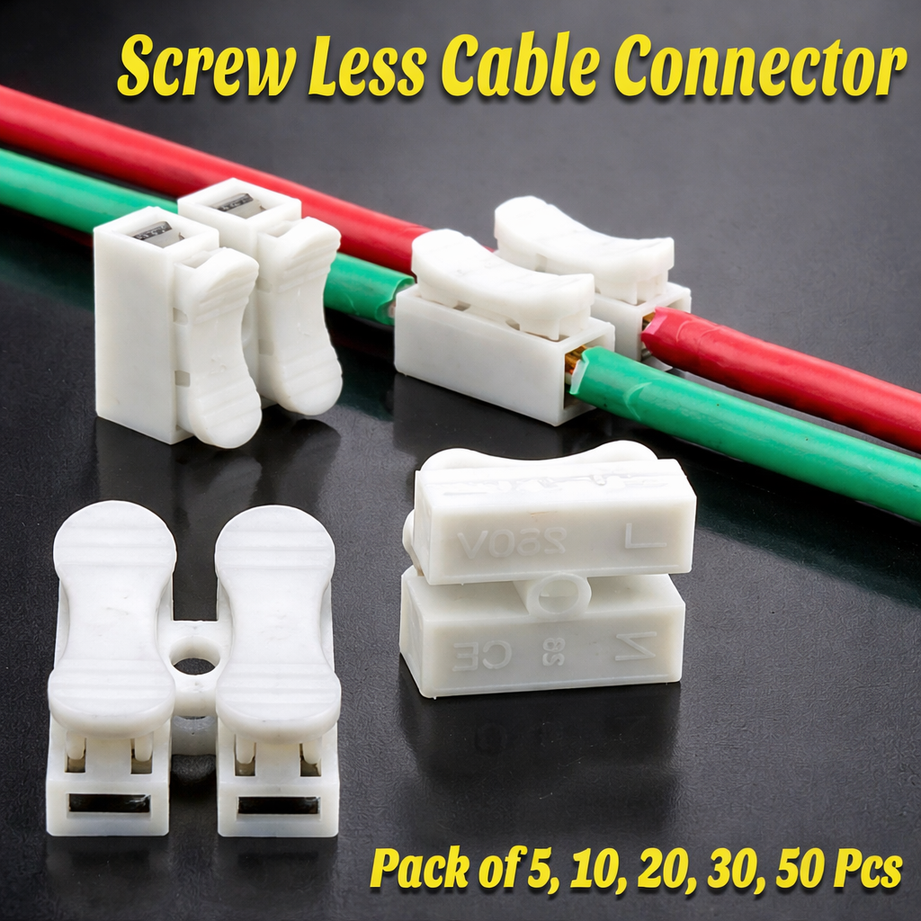 Screw Less Cable Connector, Wire Connector, Quick Cable Joint, Electrical Connector Clip, No Screw Connector, Electric Wire Joint, Push Type Connector
