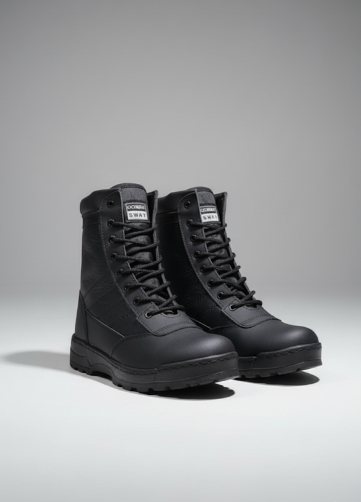 Desert Tan Military Combat Boots – High Ankle Non-Slip Boots for Security & Outdoor Hiking