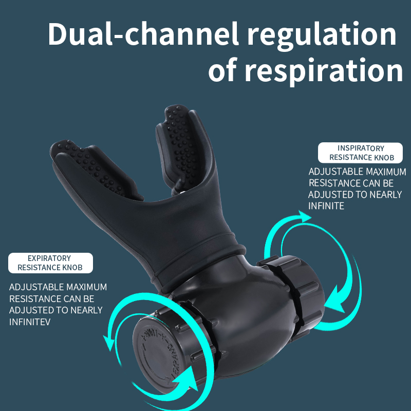 Breathing Trainer Lung Flexer Durable Fitness Exerciser Increases Lung Capacity Breath Adjustable Levels Respiratory Deep Breath