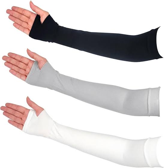 UV Protection Cooling Arm Sleeves For Men And Women Summer Compression Sports Arm Warmers With Thumb Hole Cycling