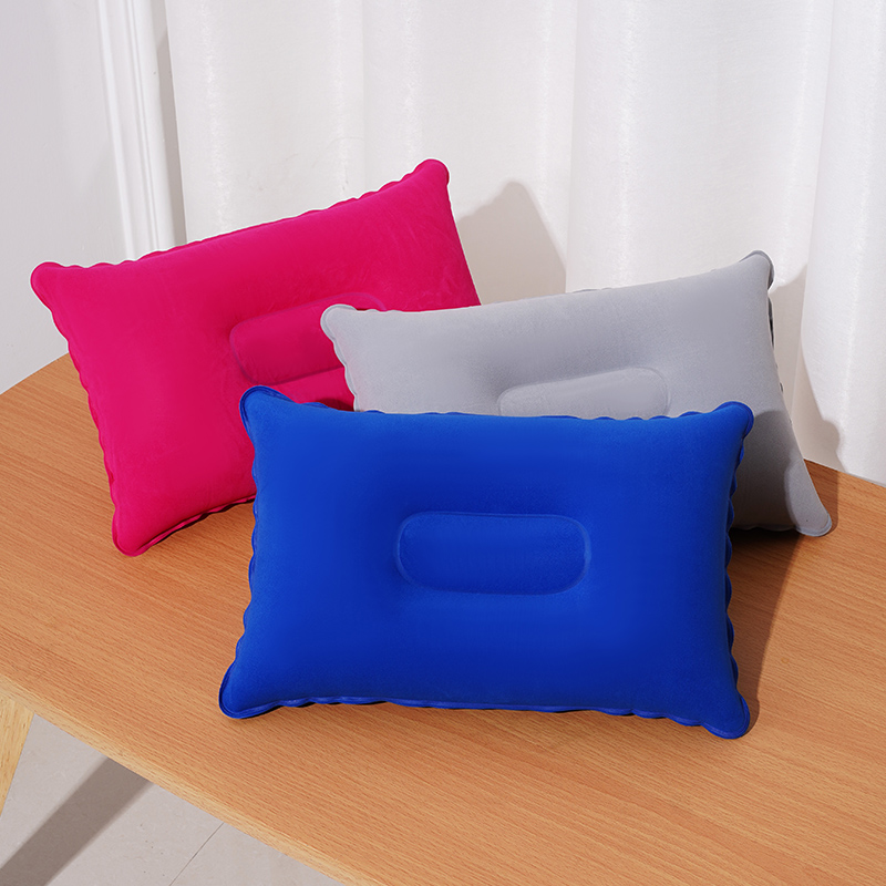 1PC Ultra Light Inflatable Pillow Small Square Velour Air Pillow, Ideal for Hiking, Camping, Travel, Naps and Taking a Break