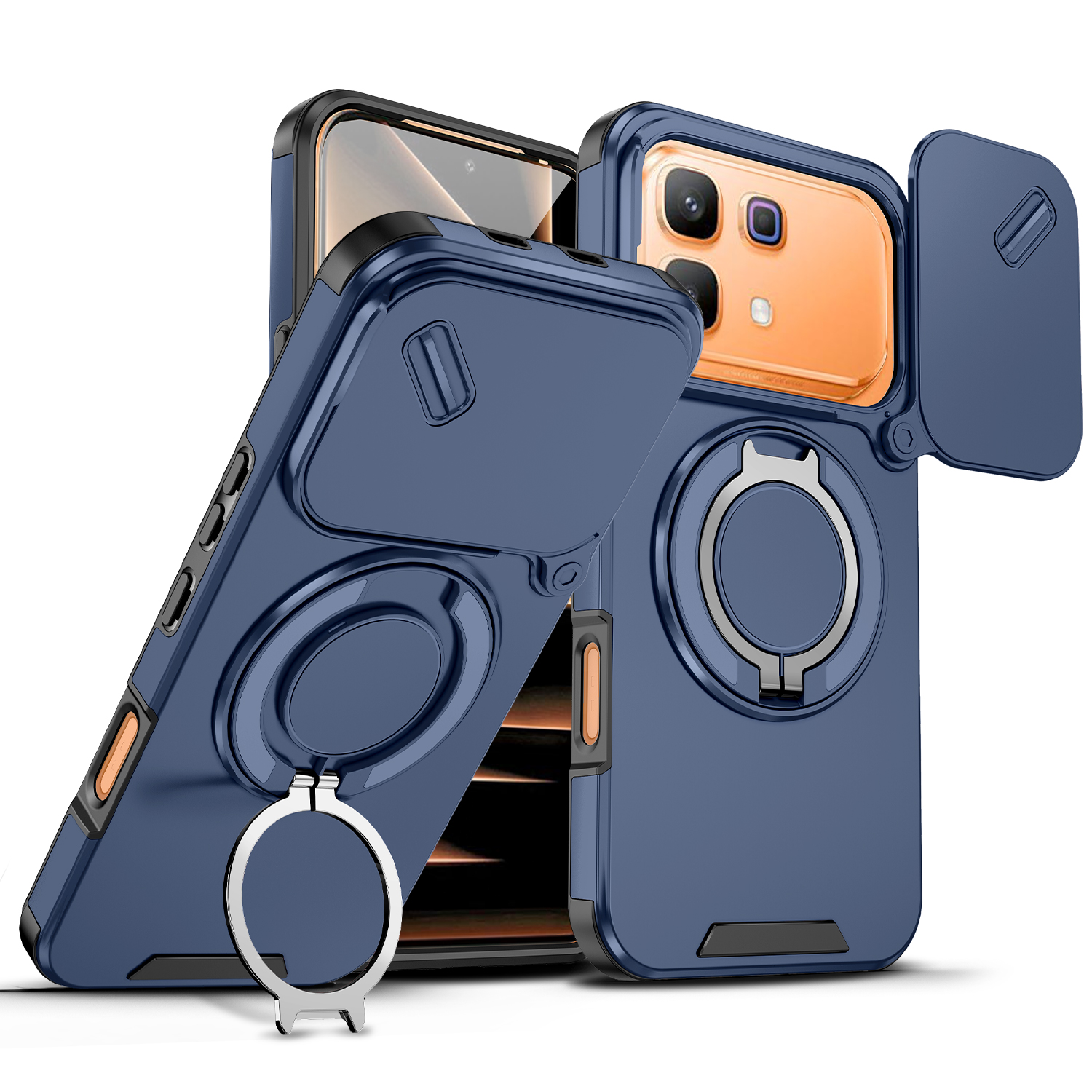 For Infinix Note 60 Pro Case Infinix Note 60 Phone Case Duty Rugged Armor Magnetic Bracket Slide Camera Protection Cover