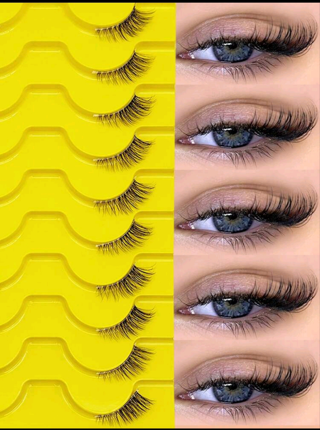 Natural Half-Strip Cat Eye Transparent Band False Eyelashes, Fluffy Lightweight 3D Faux Mink False Eyelash Set, Soft Wispy False Eyelashes - Suitable For Cosplay, European And American Style Extra Long Lashes