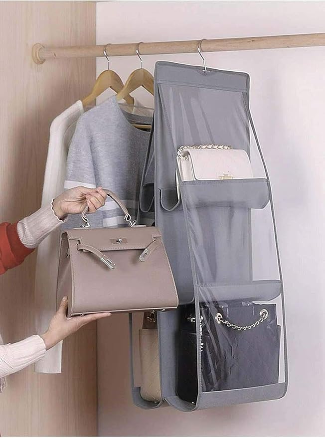 Purse Organizer 6 pocket handbag organizer, tote bag organizer, purse insert, bag organizer for women, purse organizer with compartments, handbag storage organizer