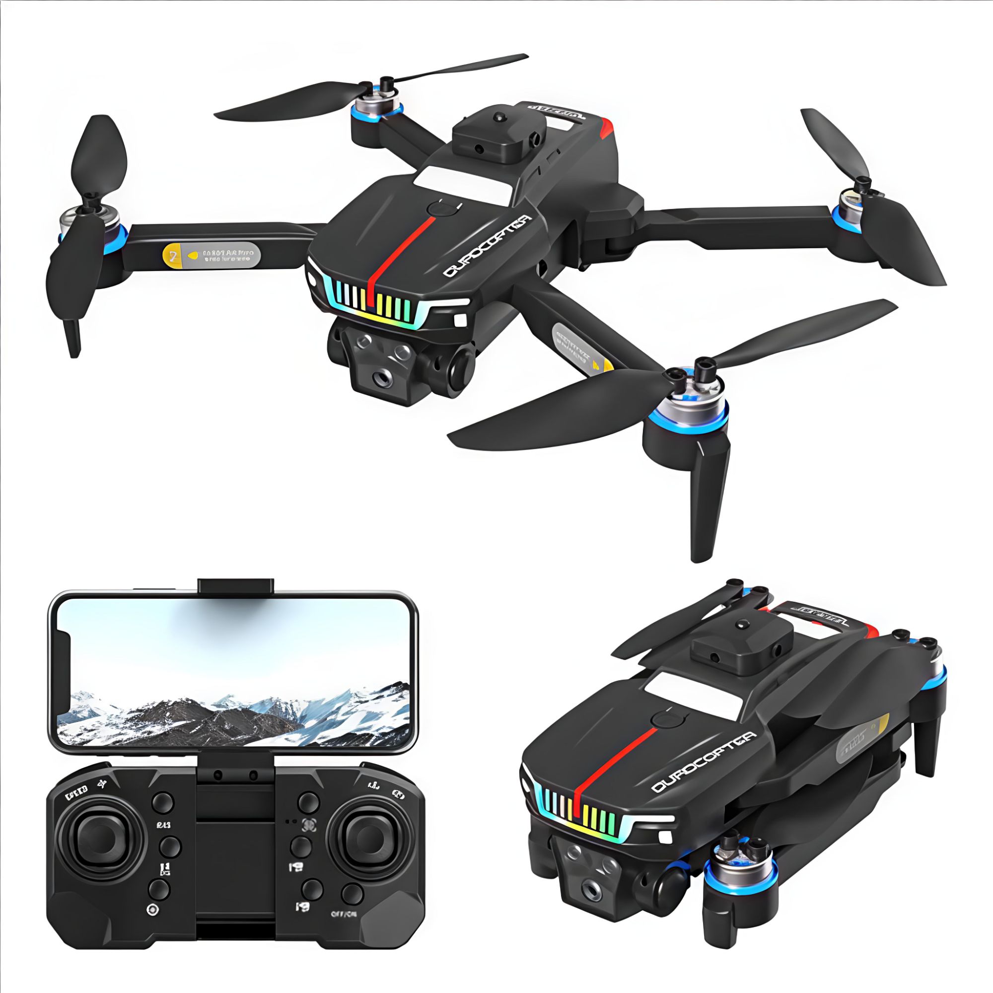 J6 Pro Drone HD Dual Camera Foldable RC Drone With Optical Flow Hover, Obstacle Avoidance, WiFi FPV, Brushless Motor, One-Key Take-off & Landing, Long Battery Life, Headless Mode