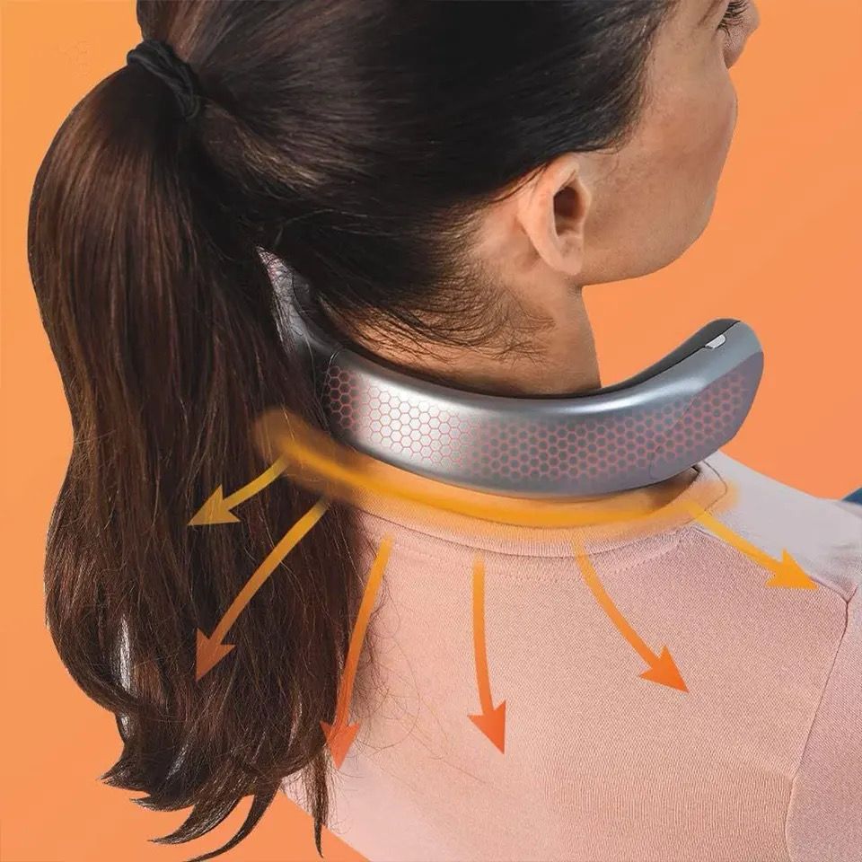 Handy Neck Heater Warmer Rechargeable – Wearable Therapeutic Neck Heating Device with 4-Level Comfort-Heat Technology, Personal Heat Therapy for Neck Pain Relief, Muscle Relaxation heat