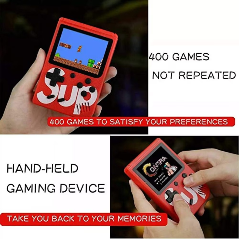 SUP Game Box Plus Console With Controller 400 in 1 Retro Video Games For Kids Handheld Game PAD Gamebox Connects with LCD And TV